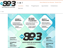 Tablet Screenshot of fm893.com.ar